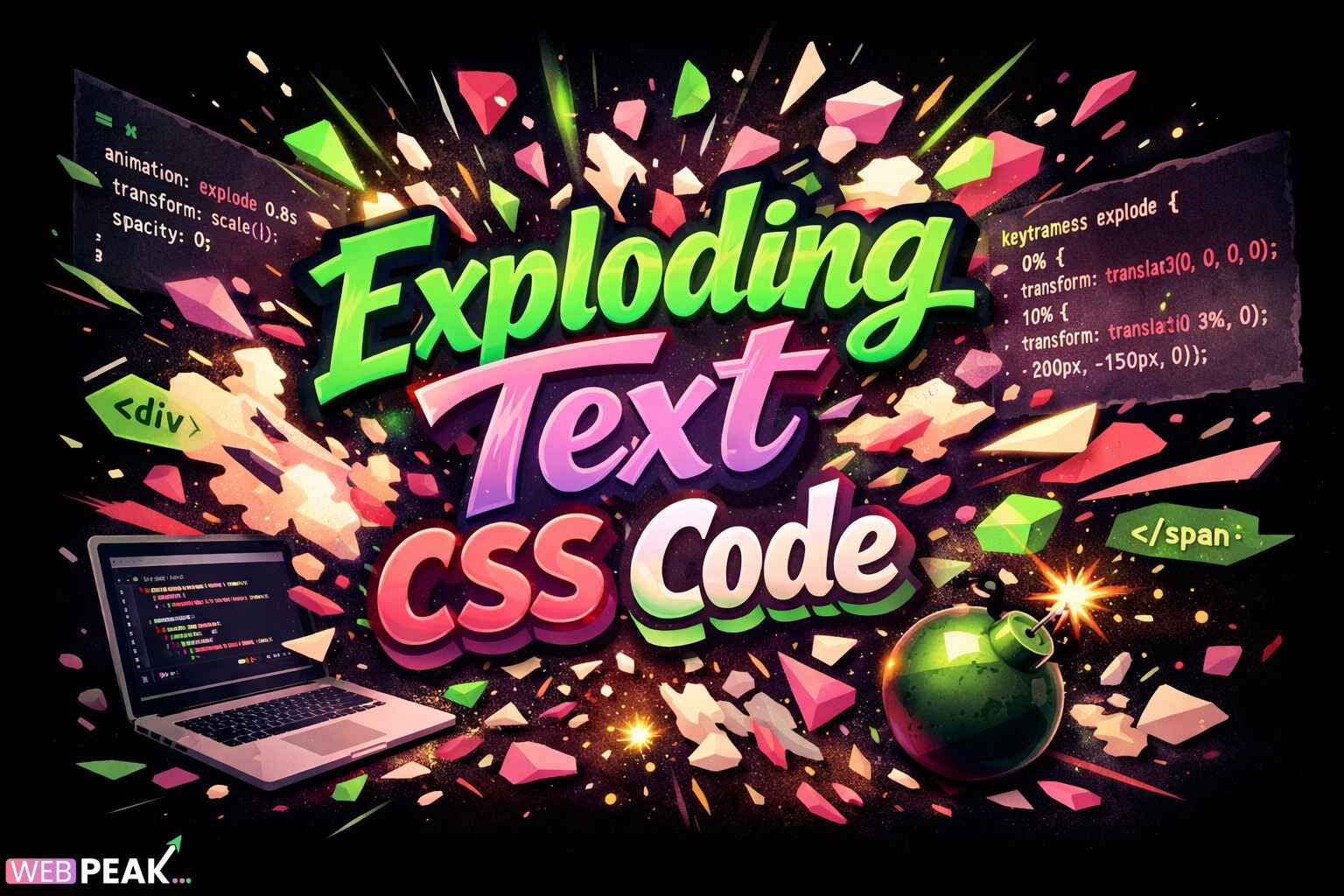 Exploding Text CSS Code