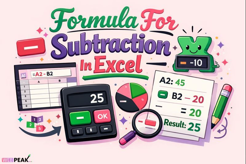 Formula For Subtraction In Excel