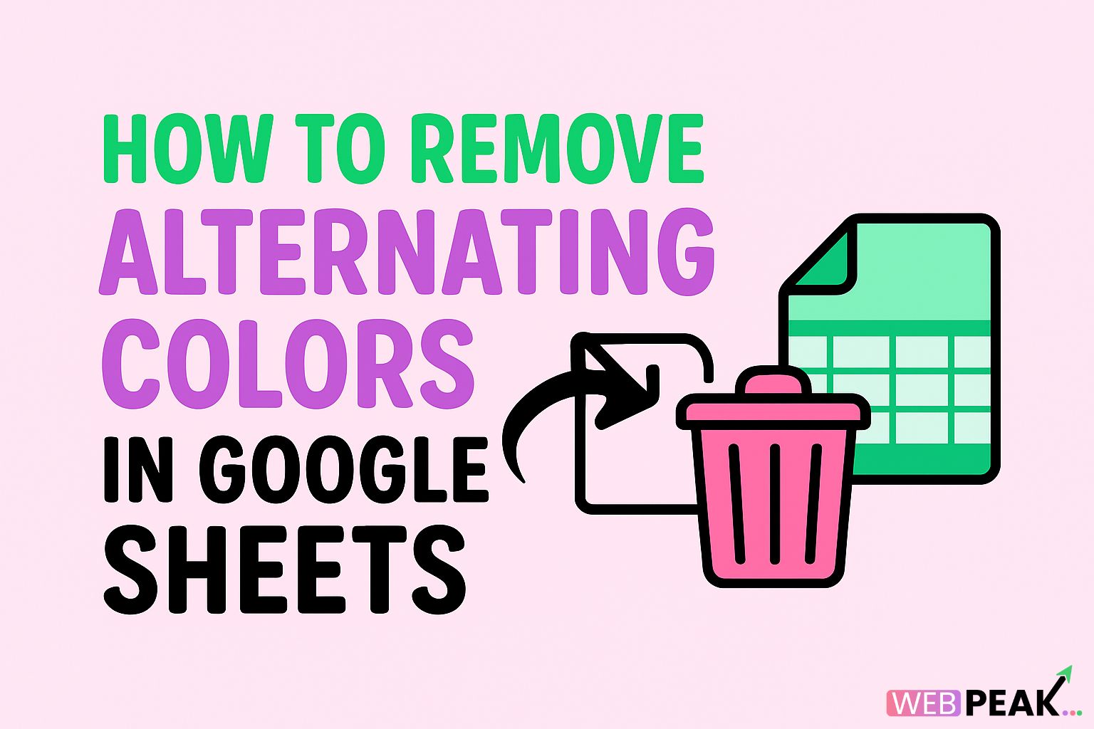 How To Remove Alternating Colors in Google Sheets
