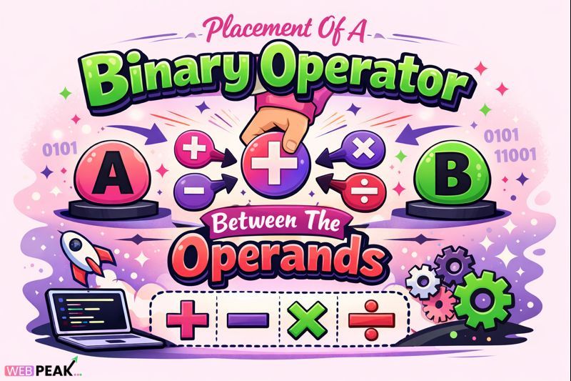 Placement Of A Binary Operator Between The Operands