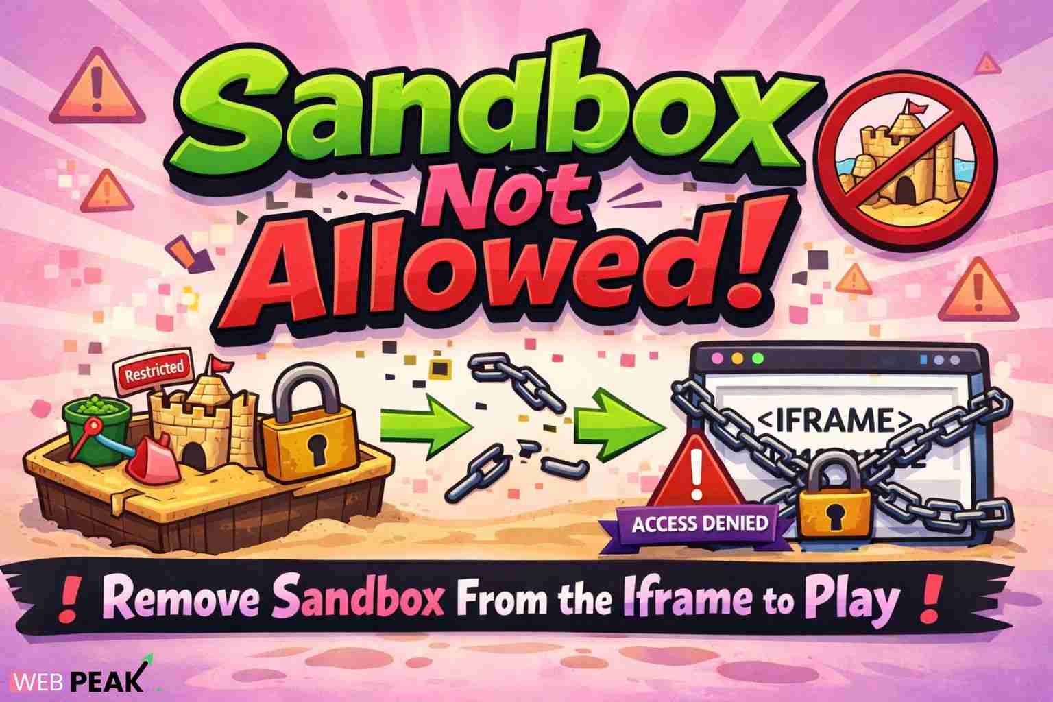 Sandbox Not Allowed Remove Sandbox From the Iframe to Play