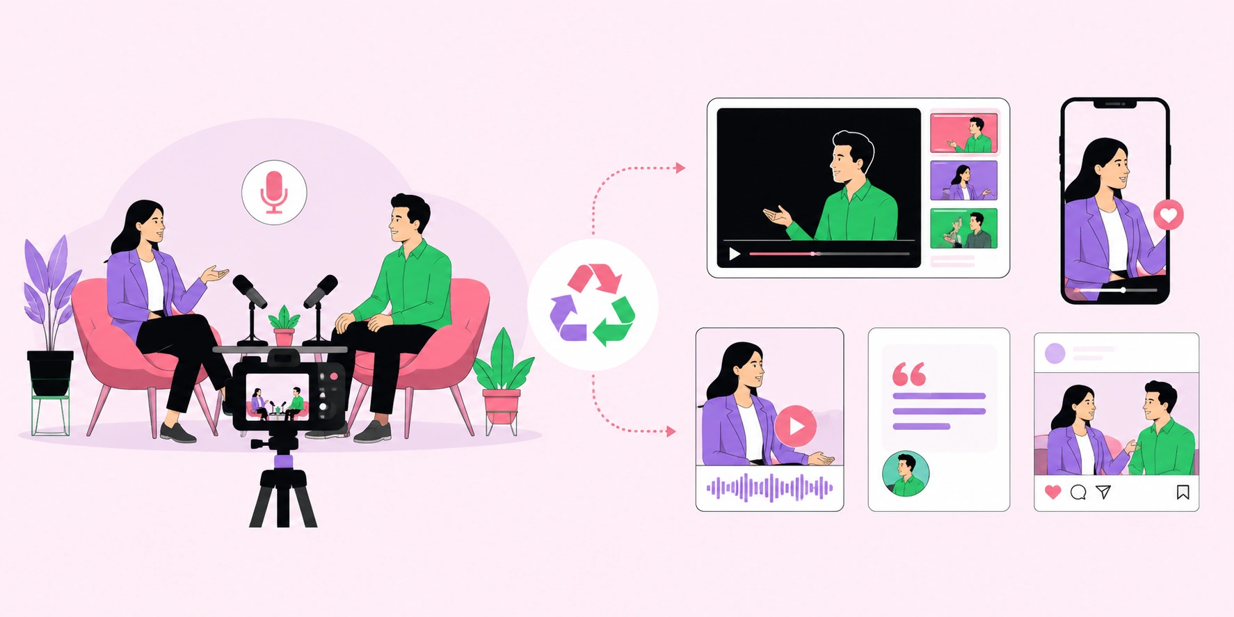 How to Repurpose an Interview for Social Media: Turn One Recording Into Weeks of Content